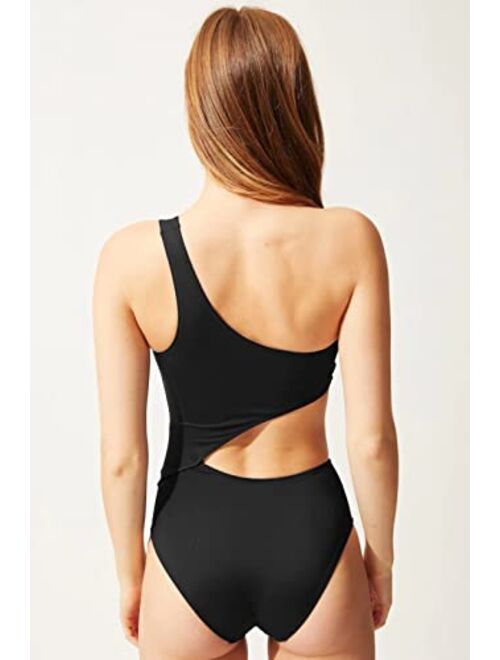 Solid & Striped Women's One Piece Swimsuit | The Claudia | Black