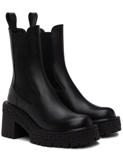 Black Greca Chelsea Boots