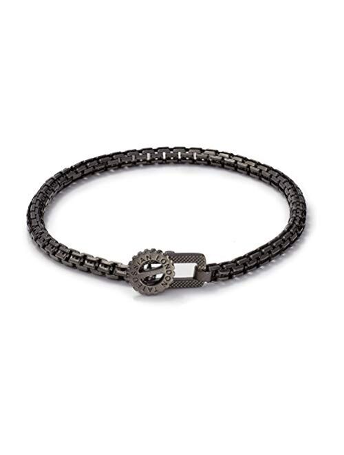 Tateossian Men's Gear Venetian Chain Oxidized Silver Bracelet