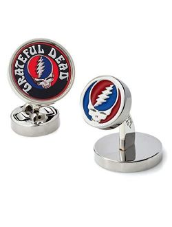Dead Steal Your Face, Skull and Roses Logo, Rhodium Plated Silver