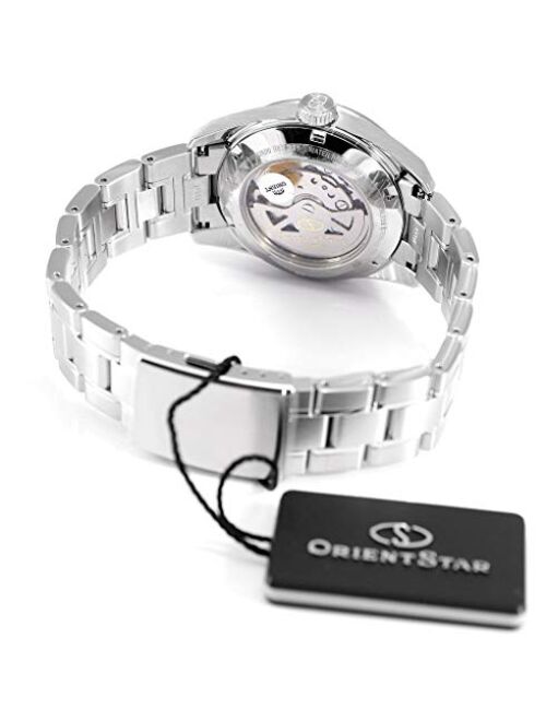 Orient Star Power Reserve Sapphire Glass Steel Bracelet Blue Dial Dress Watch RE-AU0005L