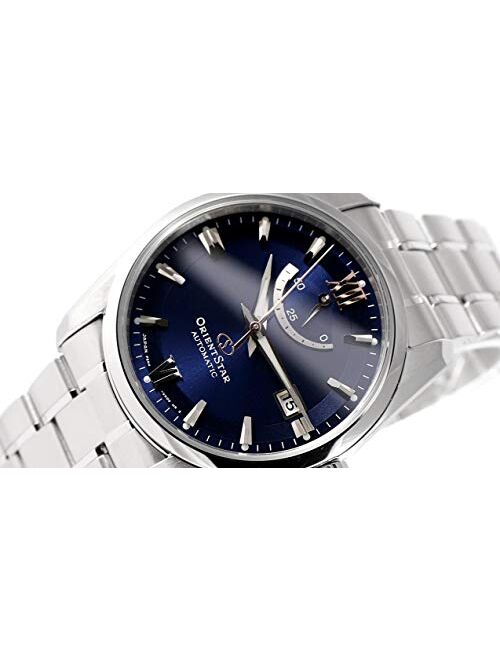 Orient Star Power Reserve Sapphire Glass Steel Bracelet Blue Dial Dress Watch RE-AU0005L