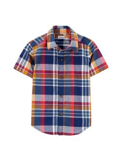 Toddler Boy Carter's Plaid Button-Front Shirt