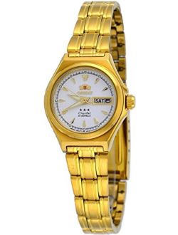 FNQ1S002W Women's 3 Star Gold Tone Stainless Steel White Dial Automatic Watch