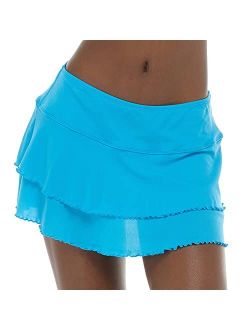 Women's Standard Smoothies Lambada Solid Mesh Cover-up Skirt Swimsuit