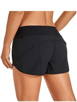 Women's Quick Dry Workout Running Shorts Mesh Liner - 2.5'' Drawstring Sport Gym Athletic Shorts Zip Pocket
