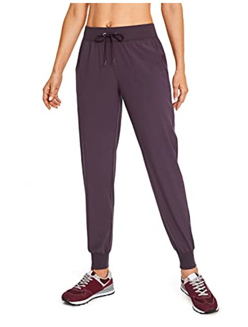 CRZ YOGA Women's Lightweight Workout Joggers 27.5" - Travel Casual Outdoor Running Athletic Track Hiking Pants with Pockets