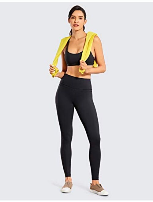 CRZ YOGA Strappy Sports Bras for Women - Criss Cross Back Sexy Wireless Padded Yoga Bra Cute Workout