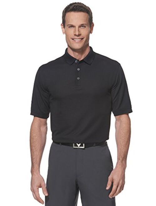 Callaway Men's Short Sleeve Ottoman Performance Golf Polo with Sun Protection (Size Small - 4X Big & Tall)