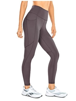 Womens Naked Feeling Workout Capris Leggings 23'' - High Waisted Gym Tummy Control Yoga Pants with Pockets