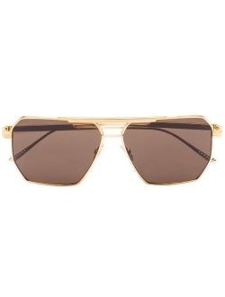 EYEWEAR double-breasted pilot-frame sunglasses