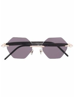 Kuboraum tinted geometric sunglasses