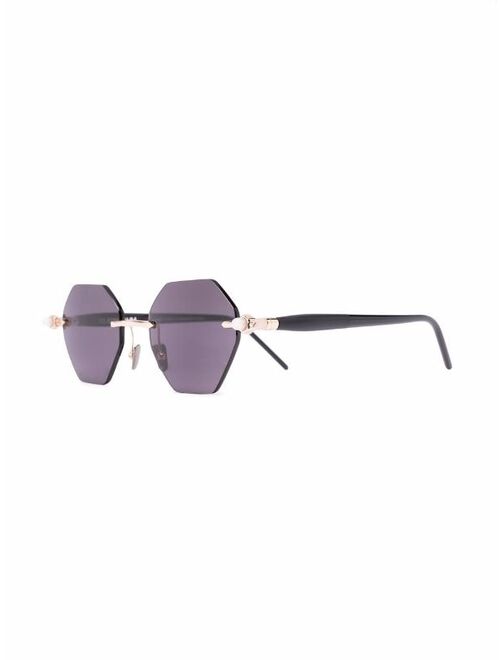 Kuboraum tinted geometric sunglasses