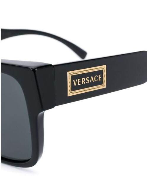VERSACE EYEWEAR square-frame logo sunglasses