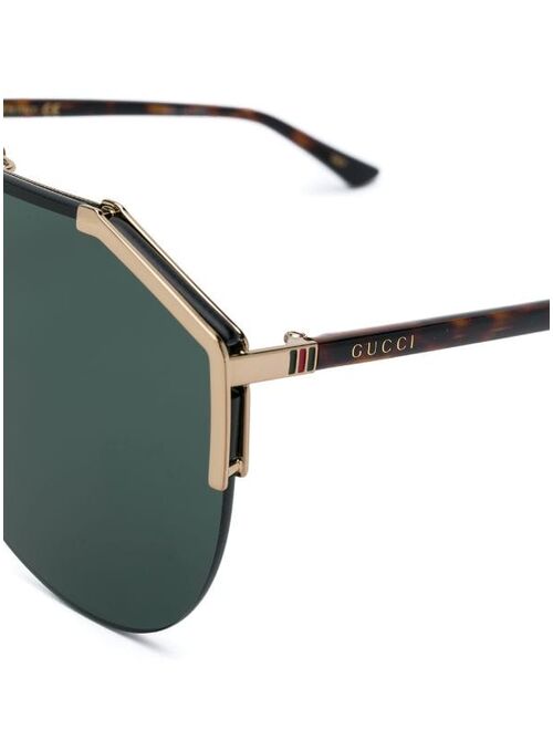 GUCCI EYEWEAR tinted shield-frame sunglasses