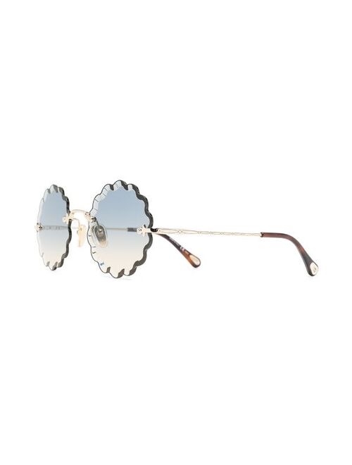Chloe Eyewear Rosie round frame metal sunglasses
