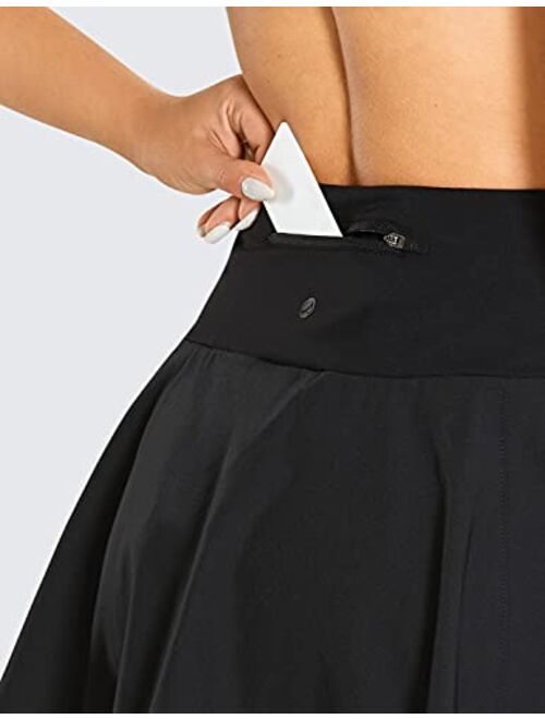 CRZ YOGA Women's High Waisted Pleated Tennis Skirts Lightweight Athletic Workout Running Sports Golf Skorts with Pockets
