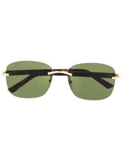 Eyewear C Decor rimless rectangular-frame sunglasses