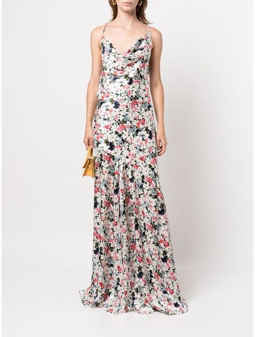 Buy Cinq A Sept Julissa garden-bloom silk gown online | Topofstyle