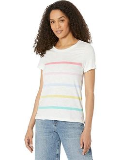 Carley Stripe Colorful Horizontal Stripe Detailing T-Shirt