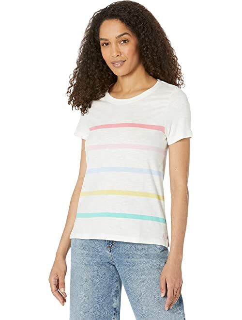 Joules Carley Stripe Colorful Horizontal Stripe Detailing T-Shirt