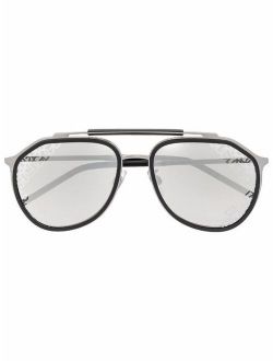 Eyewear aviator frame sunglasses