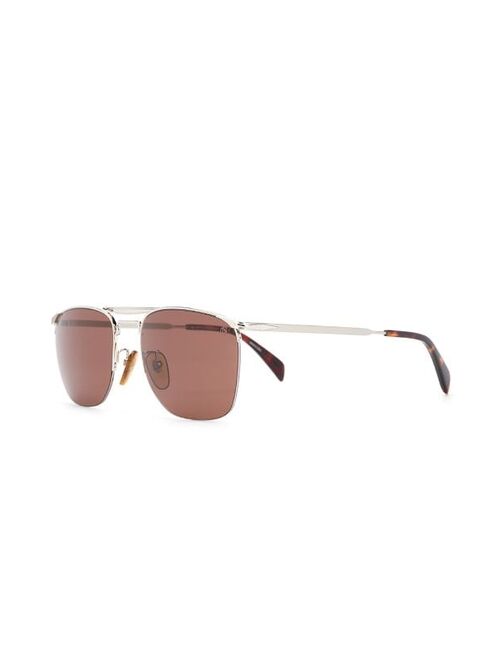 Eyewear by David Beckham DB 1001/S half rim geometric sunglasses