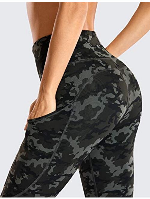 CRZ YOGA Women's Naked Feeling Workout Leggings 19" - High Waist Gym Capris Leggings with Pockets