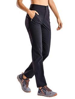 Women's Hiking Lightweight Stretch Thick Pants Outdoor Travel Workout Pants with Zipper Pockets