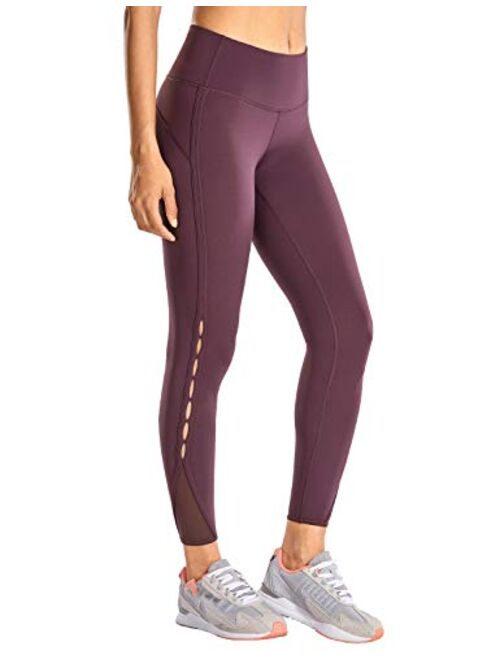 CRZ YOGA Women's High Waisted Workout Pants 7/8 Yoga Leggings with Hole - Naked Feeling - 25 Inches