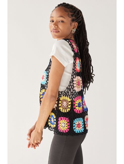 Urban outfitters Granny Acrylic Crochet Vest