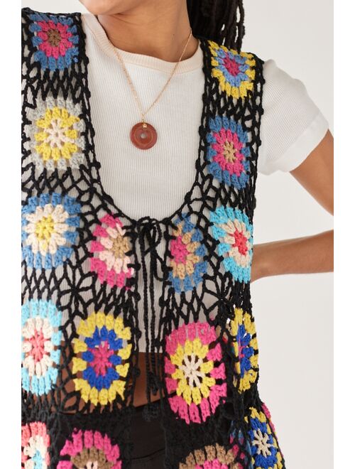 Urban outfitters Granny Acrylic Crochet Vest