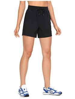 Women's 5''/7''/9'' Lightweight Quick Dry Athletic Long Shorts - High Waist Workout Running Shorts with Pockets