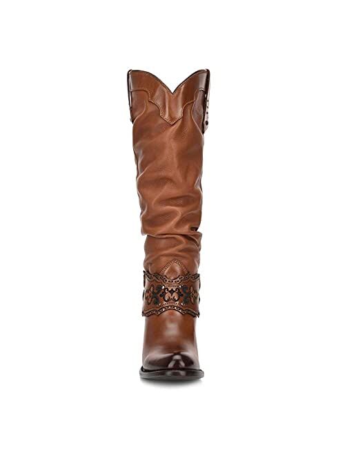 CUADRA Fashion Cowgirl Womens Boots Golden Color - Cowhide Leather - Handmade - Sizes from 6 to 9.5