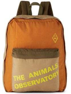 THE ANIMALS OBSERVATORY Kids Orange & Khaki 'The Animals' Backpack
