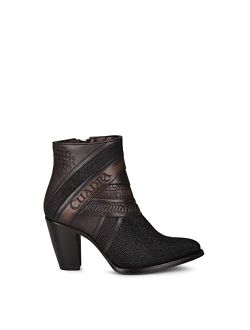 Women's Bootie in Genuine Stingray Leather with Zipper Black