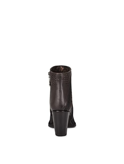 CUADRA Women's Bootie in Genuine Stingray Leather with Zipper Black