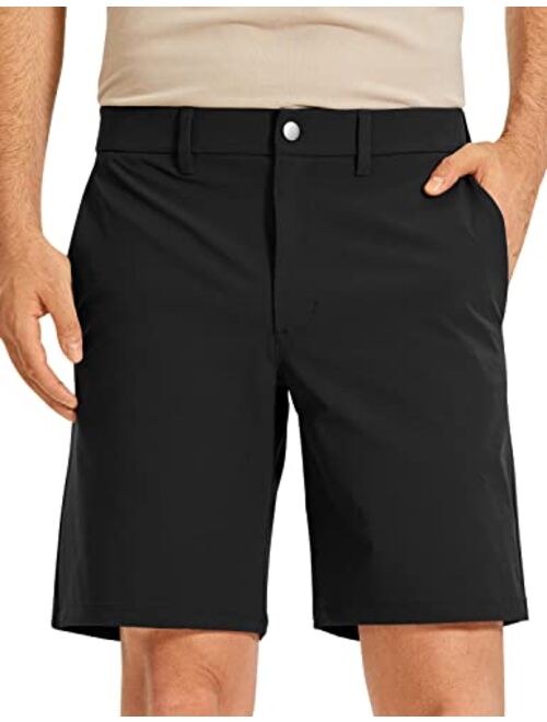 CRZ YOGA Men's Stretch Golf Shorts - 7''/9'' Slim Fit Waterproof Athletic Casual Work Shorts with Pockets