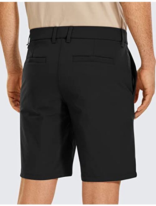 CRZ YOGA Men's Stretch Golf Shorts - 7''/9'' Slim Fit Waterproof Athletic Casual Work Shorts with Pockets
