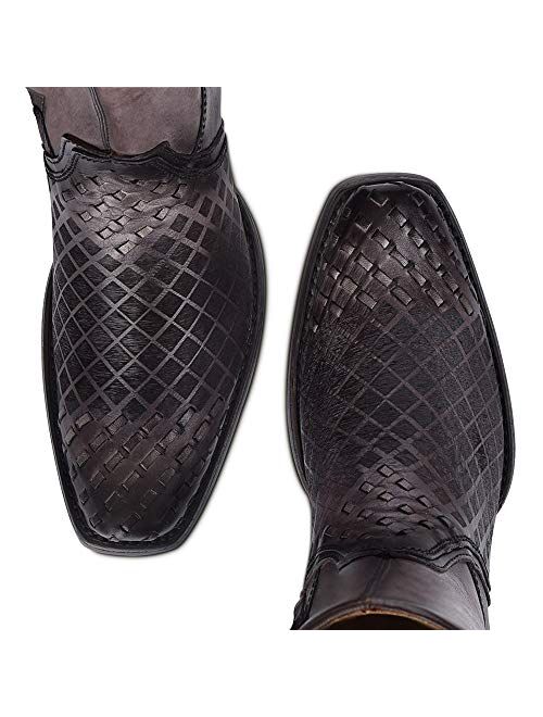 Cuadra Men's Boot in Genuine Leather with Zipper Black