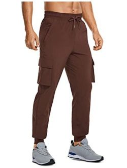 Men's Lightweight Cargo Joggers - 30" Quick Dry Hiking Athletic Pants Outdoor Street Causal Pants with Zip Pockets