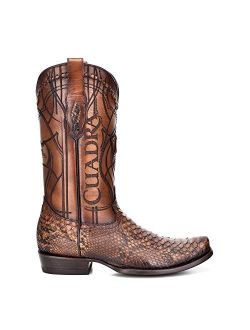 Men's Western Boot in Genuine Python Leather