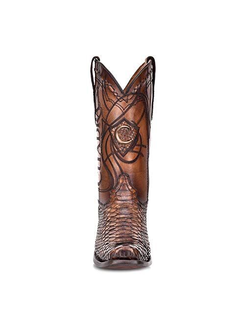 CUADRA Men's Western Boot in Genuine Python Leather