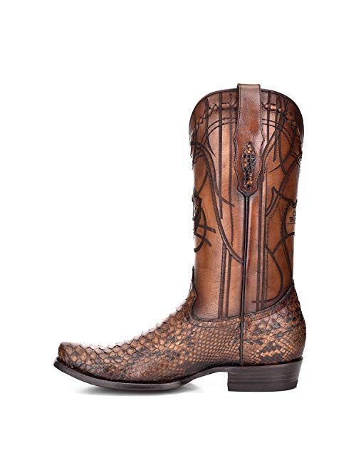 CUADRA Men's Western Boot in Genuine Python Leather
