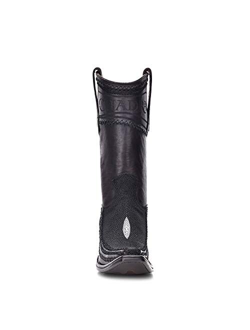Cuadra Men's Western Boot in Genuine Stingray Leather Black