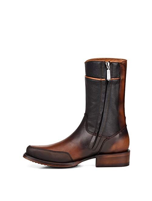 Cuadra Men's Cowboy Boot in Genuine Fuscus Leather and Bovine Leather