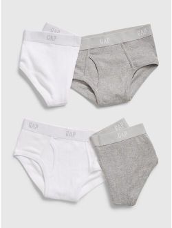 Kids 100% Organic Cotton Solid Briefs (4-Pack)