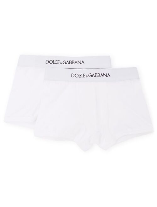 DOLCE & GABBANA KIDS logo waistband boxers