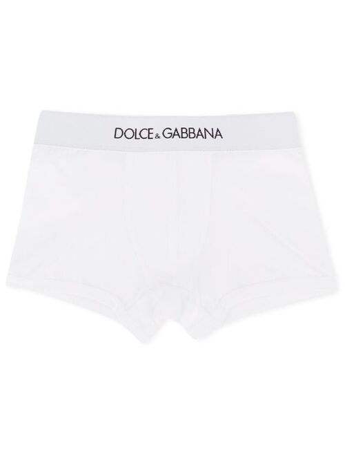 DOLCE & GABBANA KIDS logo waistband boxers