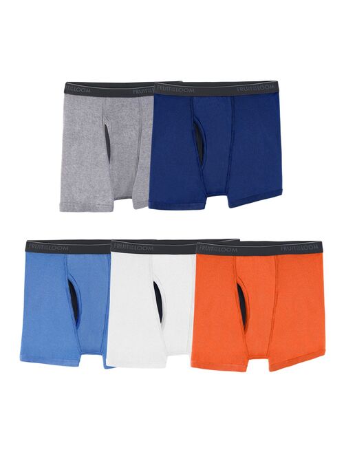 Boys Fruit of the Loom 5-Pack Signature Boxer Briefs in Husky